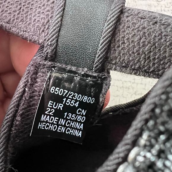 Zara Kids T-Strap Mary Jane Shoes Size EU 22 US 6 Black Embroidered Buckle Fall - Picture 7 of 9